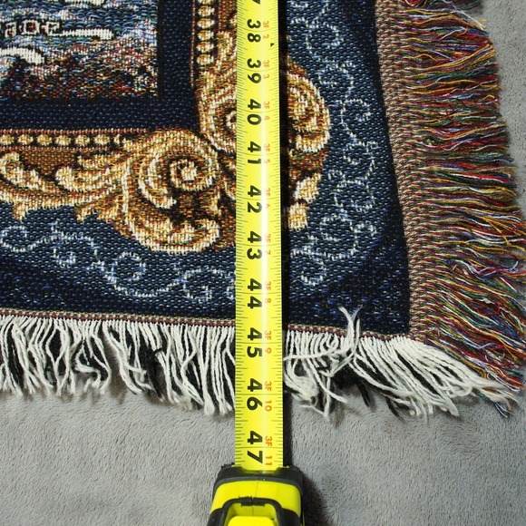 Thomas Kinkade Painter of Light Lighthouse Tapestry Throw Blanket 55x45 - Picture 8 of 8